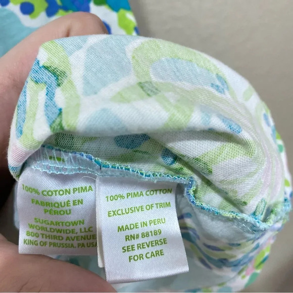 LILLY PULITZER Brewster Floral Cotton Dress in Skye Blue Heaven Extra Small XS - Picture 6 of 7